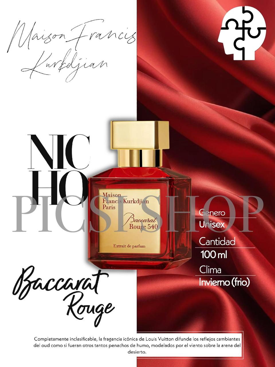 Perfume Baccarat Maison Rouge 540 Francis Kurkdjian